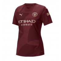 Camisa de Futebol Manchester City Jeremy Doku #11 Equipamento Alternativo Mulheres 2024-25 Manga Curta